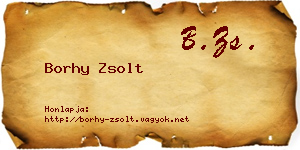 Borhy Zsolt névjegykártya
